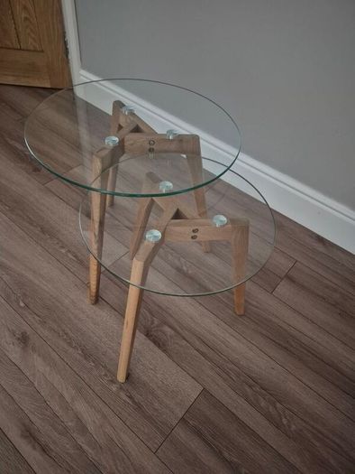 glass top nest of tables