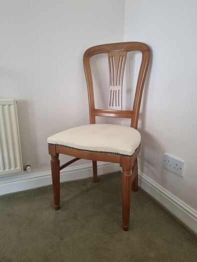 Cherry wood dining table and 8 chairs