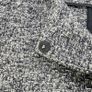 Toast Wool Cotton Coat Size 16 Blue Grey Marl Long Jacket Utility Pockets -Snaps Image 8