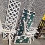 cast iron white benches Image 2