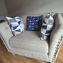 Cream couch and chair Image 4