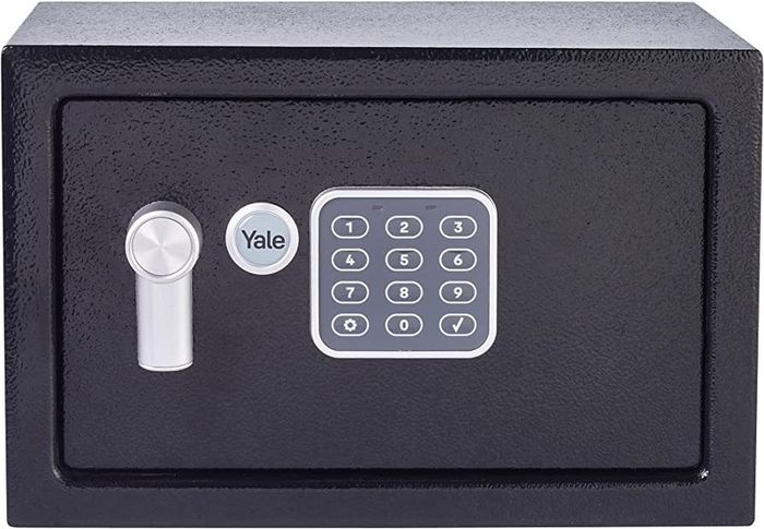 Small Value Safe, Digital Keypad, LED Light Indicators, Steel Locking Bolts, Emergency Override Key, Wall And Floor Fixings, Black Finish, 8 Litre Capacity 20 x 31 x 20 cm (FREE POSTAGE)
