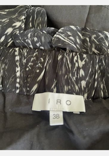 Iro Loey Ruffled Tiered Mini Skirt Black White  Size 10