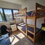 Kids & Adult sized IKEA solid wooden bunk beds & two good foam mattresses Image 6