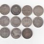 G.B. 11 x 1/-, 92.5% Silver, Young & Jubilee Head, Coins (1 holed) ( 1 ex mount) ( no. G22) Image 2