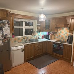Wooden kitchen cabinets with dish washer and oven