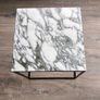 Marble Top Side Table on Black Metal Frame Image 4