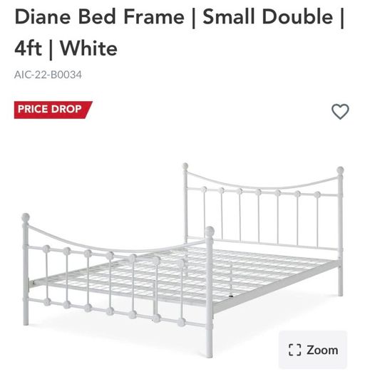 Bed Frame | Double | 4ft6 | White