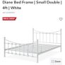 Bed Frame | Double | 4ft6 | White Image 8