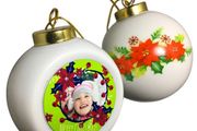 Personalised Christmas tree ornament with your own photo