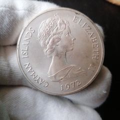 1972 Cayman Islands Silver 25 Dollars Coin
