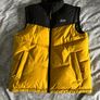 Pull&Bear Black & Mustard Yellow Puffer Gilet / Bodywarmer Image 2