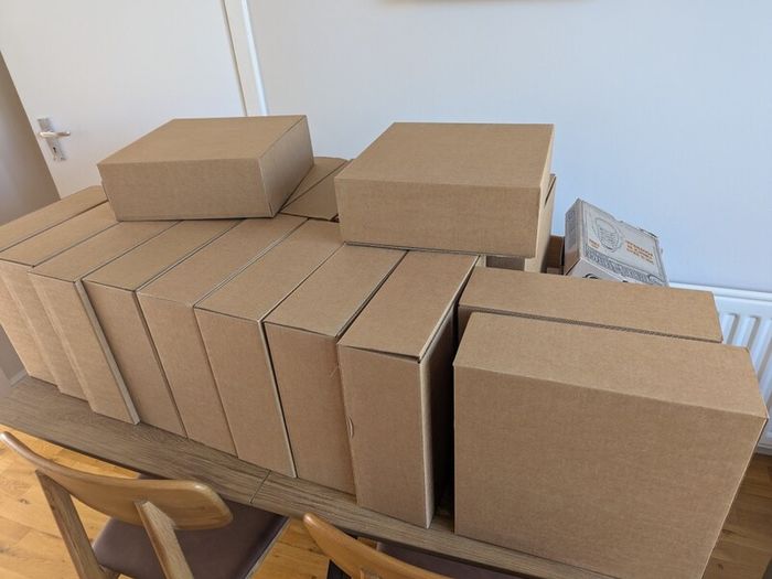 Vinyl storage / transportation boxes cardboard for LPs Moving House