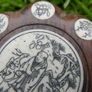 Vintage Hand Carved Wood Zodiac Feng Shui Compass Image 4