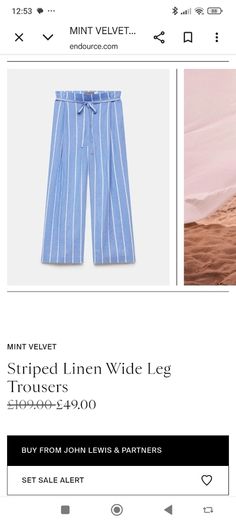 Mint Velvet Linen Trousers