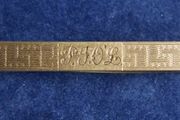 Vintage Aesthetic Tie Clip Gold English 9CT Front &amp; Back Hallmarked Signed - 6,9g