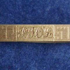Vintage Aesthetic Tie Clip Gold English 9CT Front & Back Hallmarked Signed - 6,9g