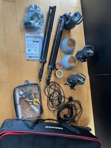 Elinchrom D Lite RX4 studio lights x 3 plus extras