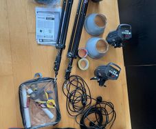 Elinchrom D Lite RX4 studio lights x 3 plus extras