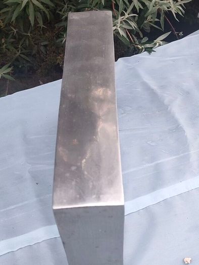 Large Modernist Polished Metal flower vase