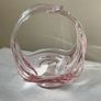 Vintage Hand-Blown Glass Basket Image 3