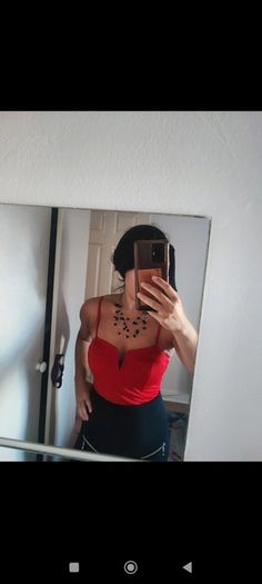 Boohoo body suit red size 8UK