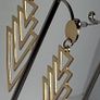 Gold Chevron Geo Hollow Out Earrings Image 3