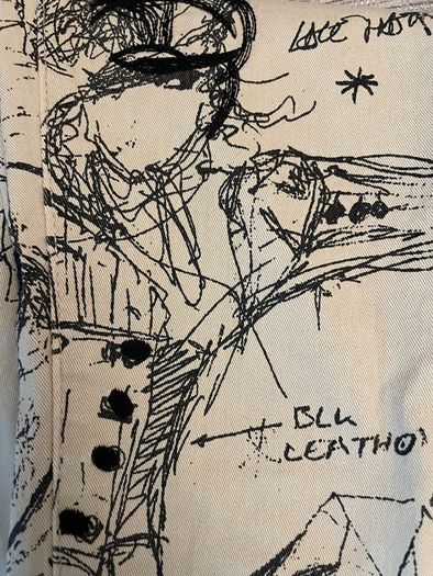 John Richmond Sketch Print Designer Jeans - RRP E265 - Size 26