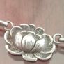 Danecraft sterling silver vintage water Lilly necklace Image 3