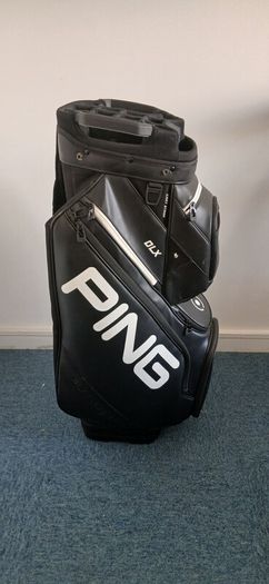 Ping DLX Black Leather Cart Golf Bag