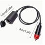 Car Cigarette Lighter Extension Cord: 1m/39.37-inch Splitter with 15A Fuse - 12V/24V Power Image 5