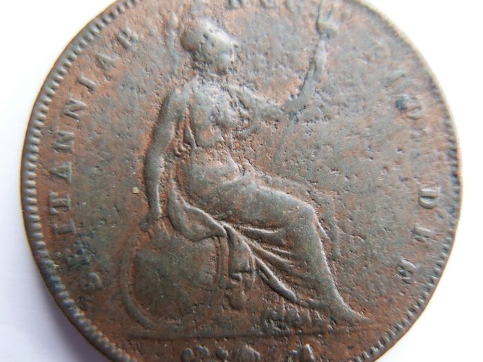 Queen Victoria Large Copper Penny 1855, British Coins, Victorian Coin