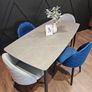 Stone/Ceramics Dining Table with Gold Ends Image 8