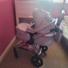 dolls pram/buggy and dolls playset