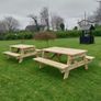 Hand crafted,pre=treated,solid wood picnic benches. Image 6