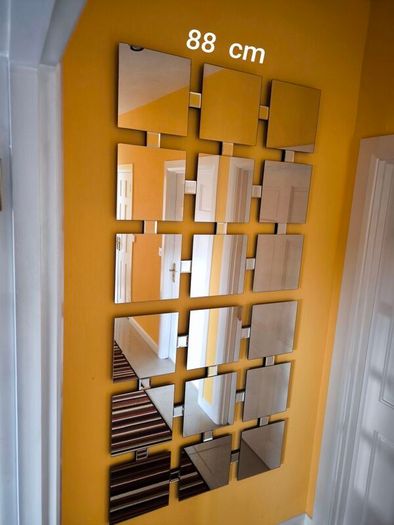Art Deco Square Mirrors x 2