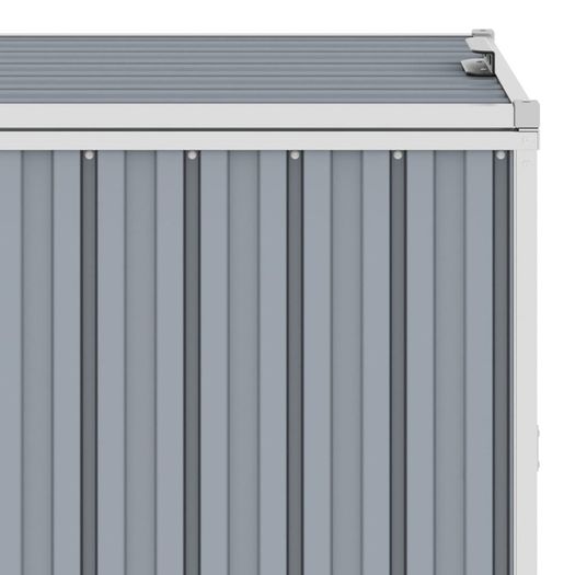Triple Garbage Bin Shed Grey 213x81x121 cm Steel