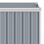 Triple Garbage Bin Shed Grey 213x81x121 cm Steel Image 5