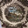 MYOTT Rare find  The Brook by Franciscan salad plate  and large wood plate holder. Image 4