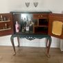 SALE! Burl Front Vintage Cocktail Bar/Cabinet Image 7