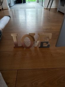 Wooden LOVE Freestanding Decoration