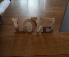 Wooden LOVE Freestanding Decoration