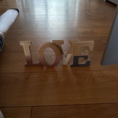 Wooden LOVE Freestanding Decoration