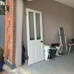 Glazed door complete with hinges lock