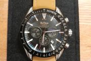 BiDen Chronograph Tachymetre Watch. Brand New. Men's Watch Big Dial Date 30M Waterproof Chronograph Movement Quartz Stainless Steel/Leather/Rubber Strap
