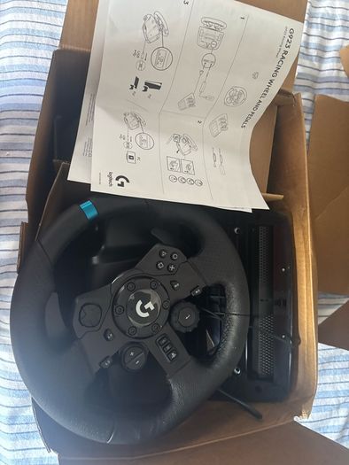 Logitech G923 steering wheel and pedals