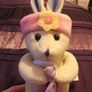 Cream Bunny with Pink headband and pink and purple bag Image 2