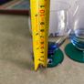 SET OF 5 , 1920 s Art Deco Czech Republic Cobalt Blue Green On Clear Glasses Image 7