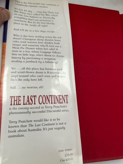 Signed Terry Pratchett The Last Continent First Edition 1998 HB Doubleday DJ