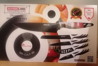 Brand New in Box: Swiss Line Stainless Steel knife set of 5 + 1